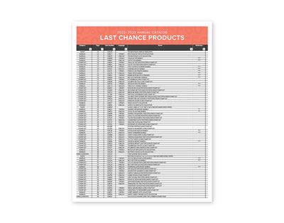Last-Chance Products